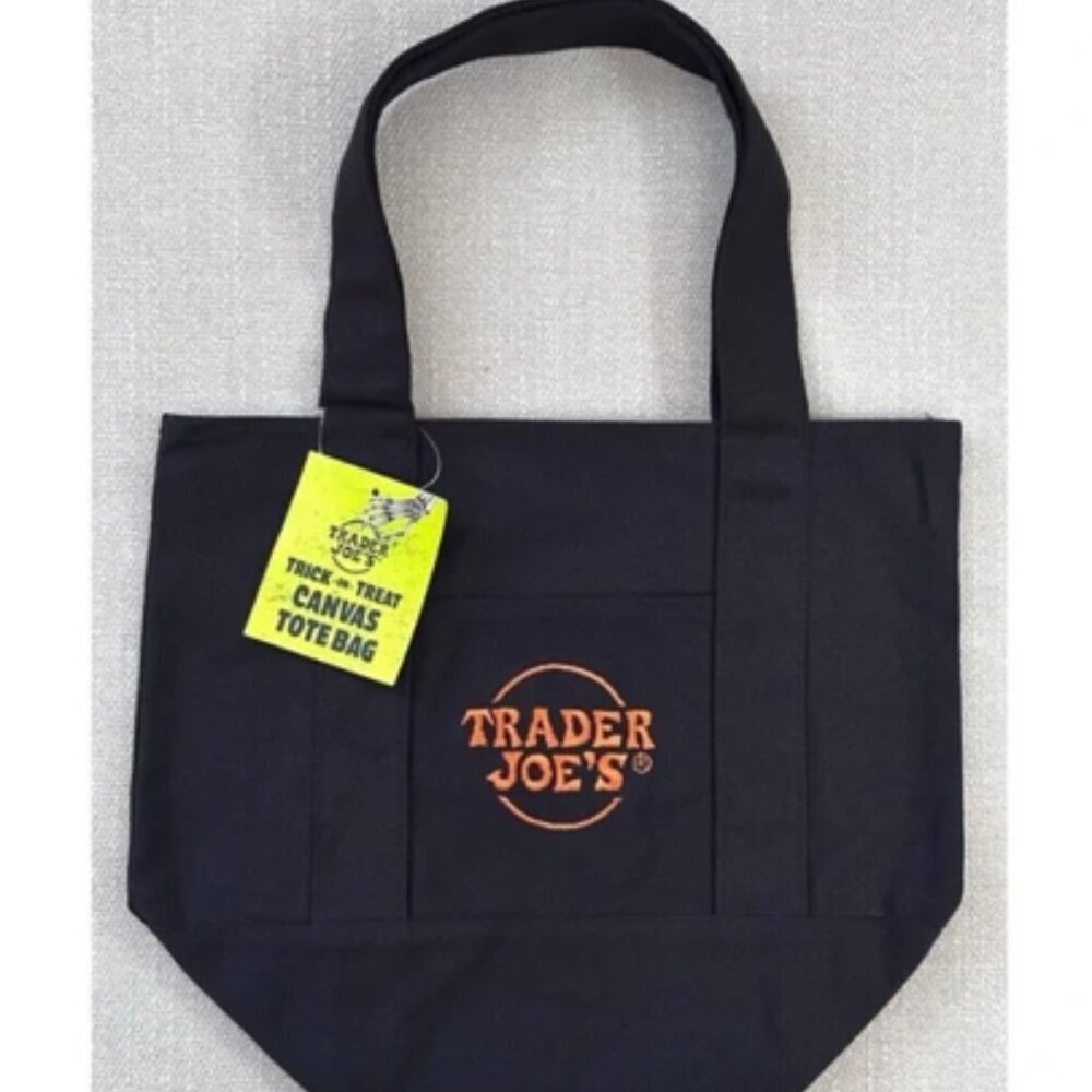 Trader Joe's Mini Canvas Bag, Black limited edition
